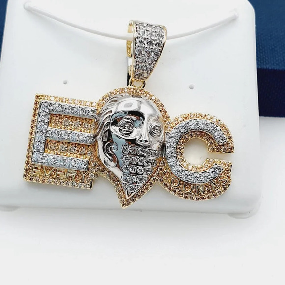 14K Gold Plated Cubic Zircon Pendant, INUS1BR261